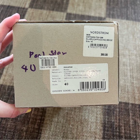 Golden goose Poolstar Genuine Shearling & Glitter Slide Sandal - Picture 11 of 12